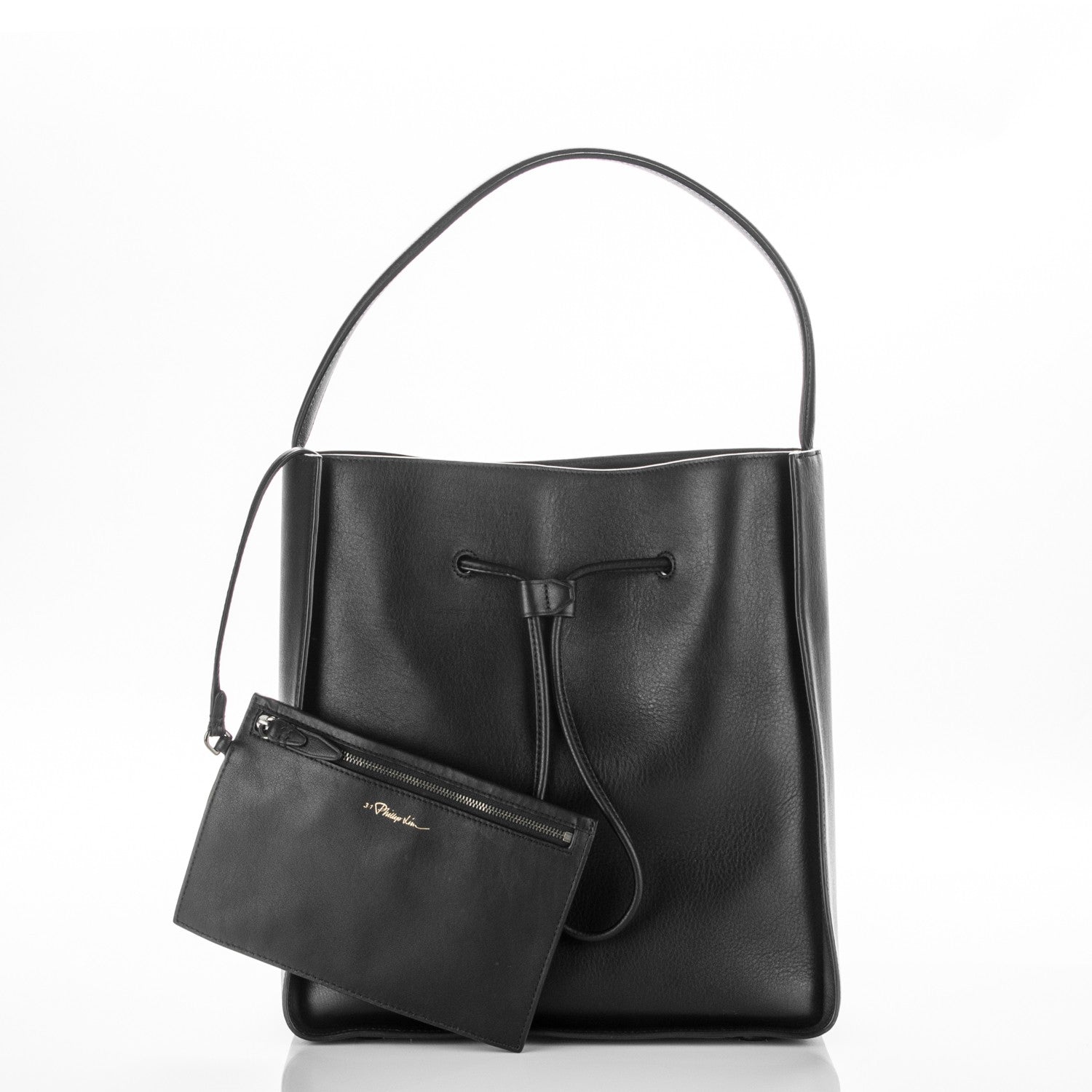 3.1 Phillip Lim 3.1 Calfskin Large Soleil Bucket Bag Black 8 of 8