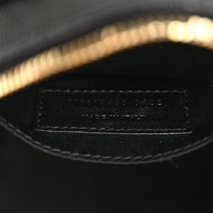 Saint Laurent Grain De Poudre Matelasse Chevron Quilted Round Vinyle Camera Bag Black 7 of 10