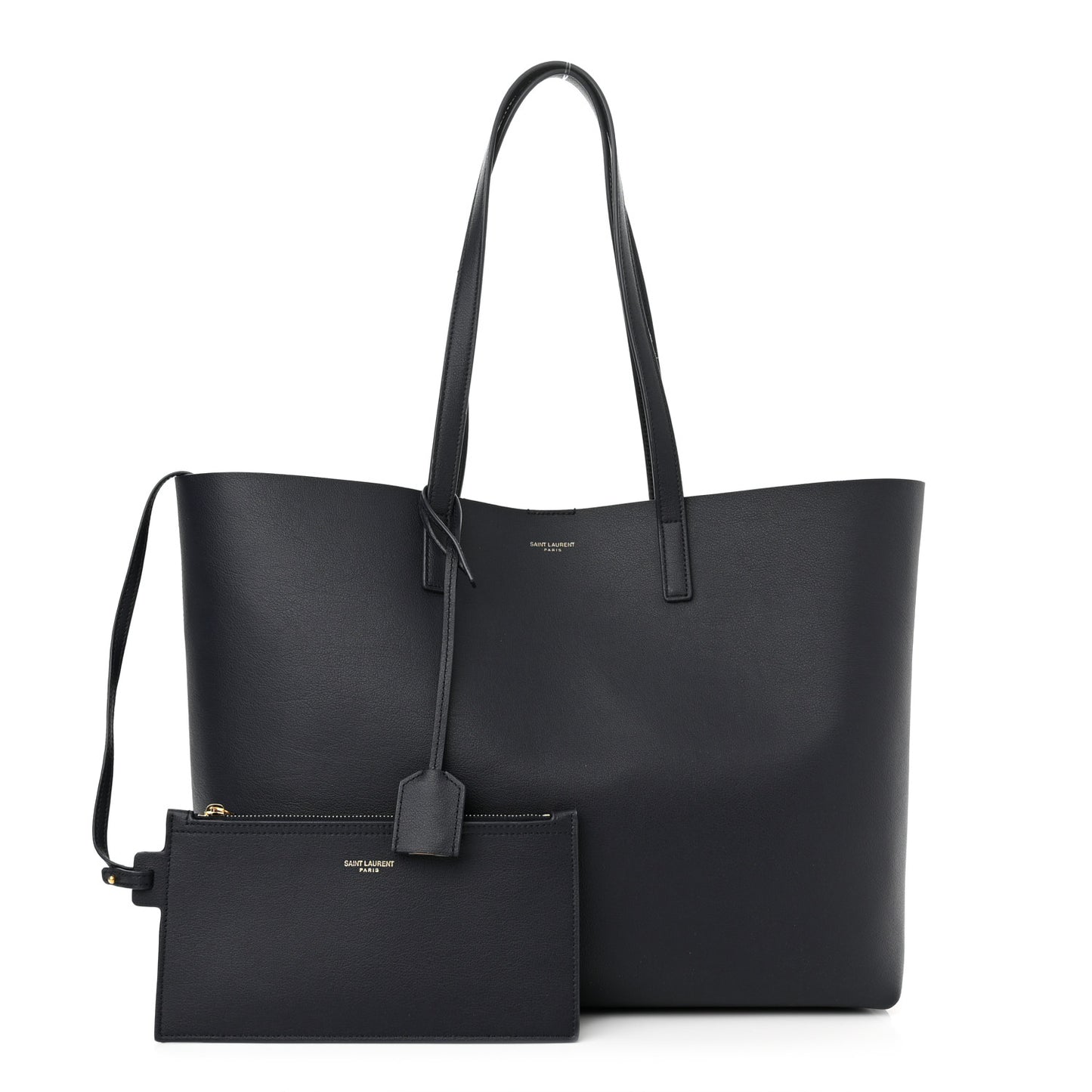 Calfskin Large Shopping Tote Deep Marine