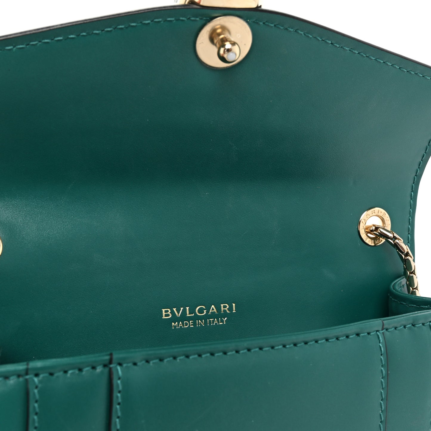 Calfskin Small Serpenti Forever Snake Strap Crossbody Bag Emerald Green