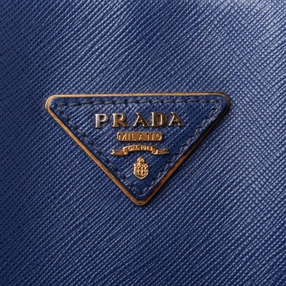 Prada Saffiano Lux Large Promenade Tote Bleuette 9 of 11