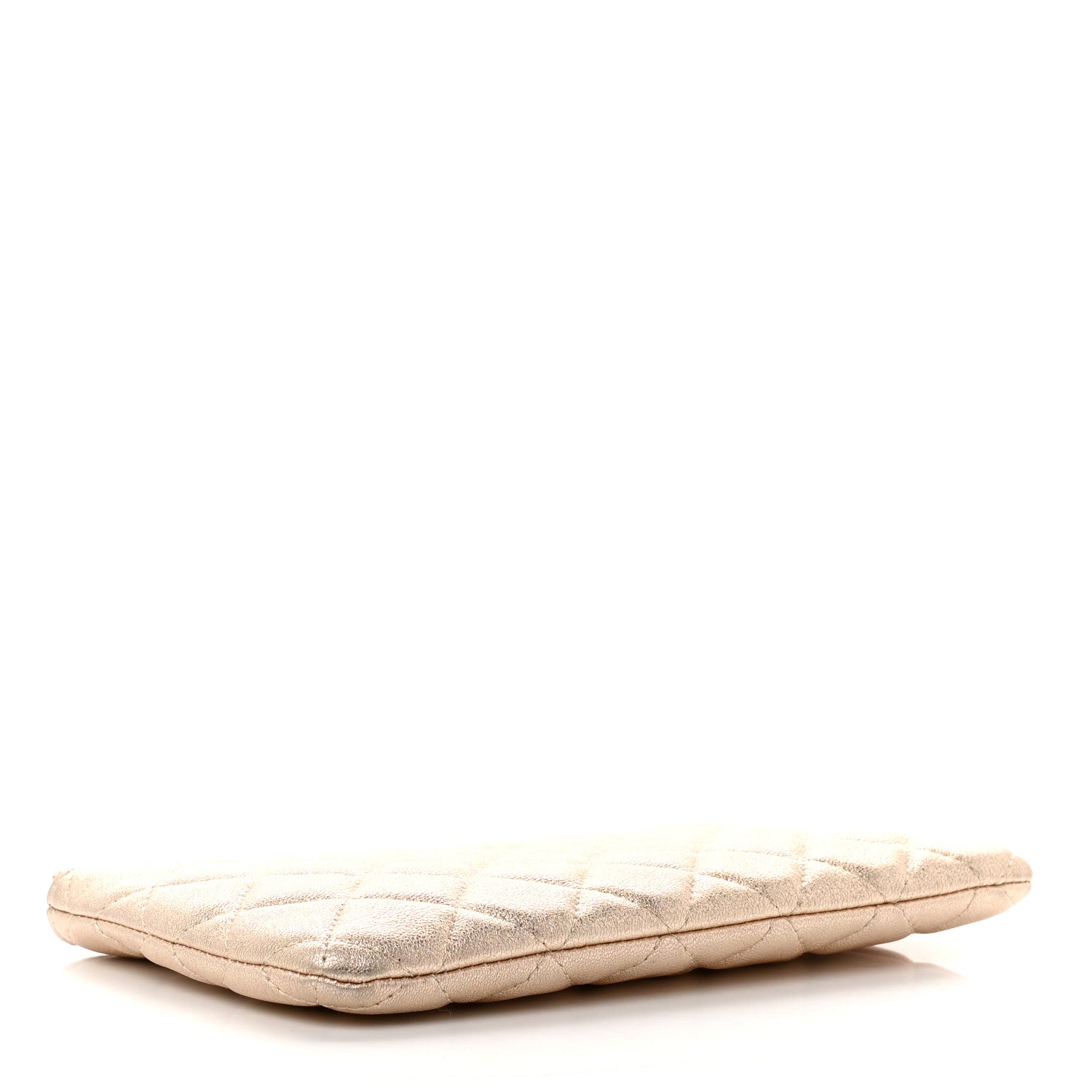 Chanel Metallic Lambskin Quilted Cosmetic Case Gold 4 of 8