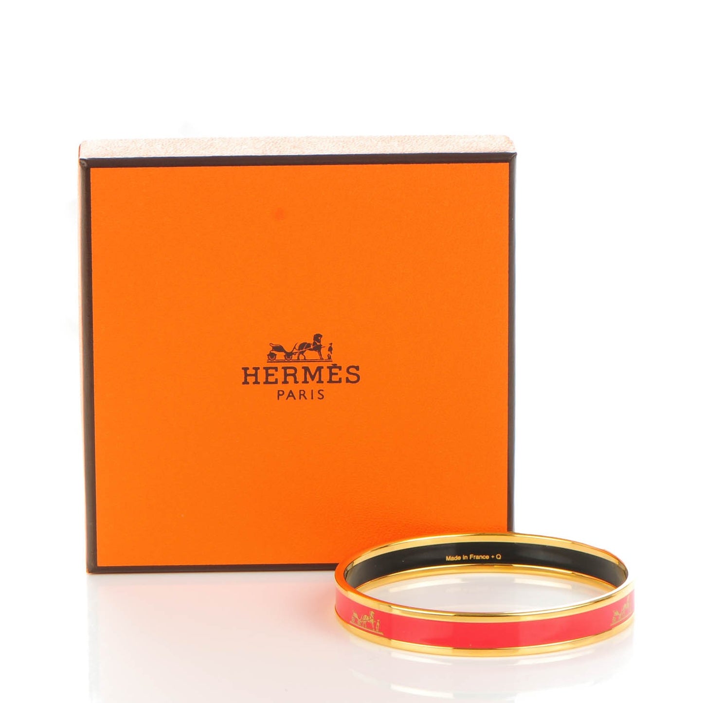 Enamel Printed Caleche Medium Bracelet Red