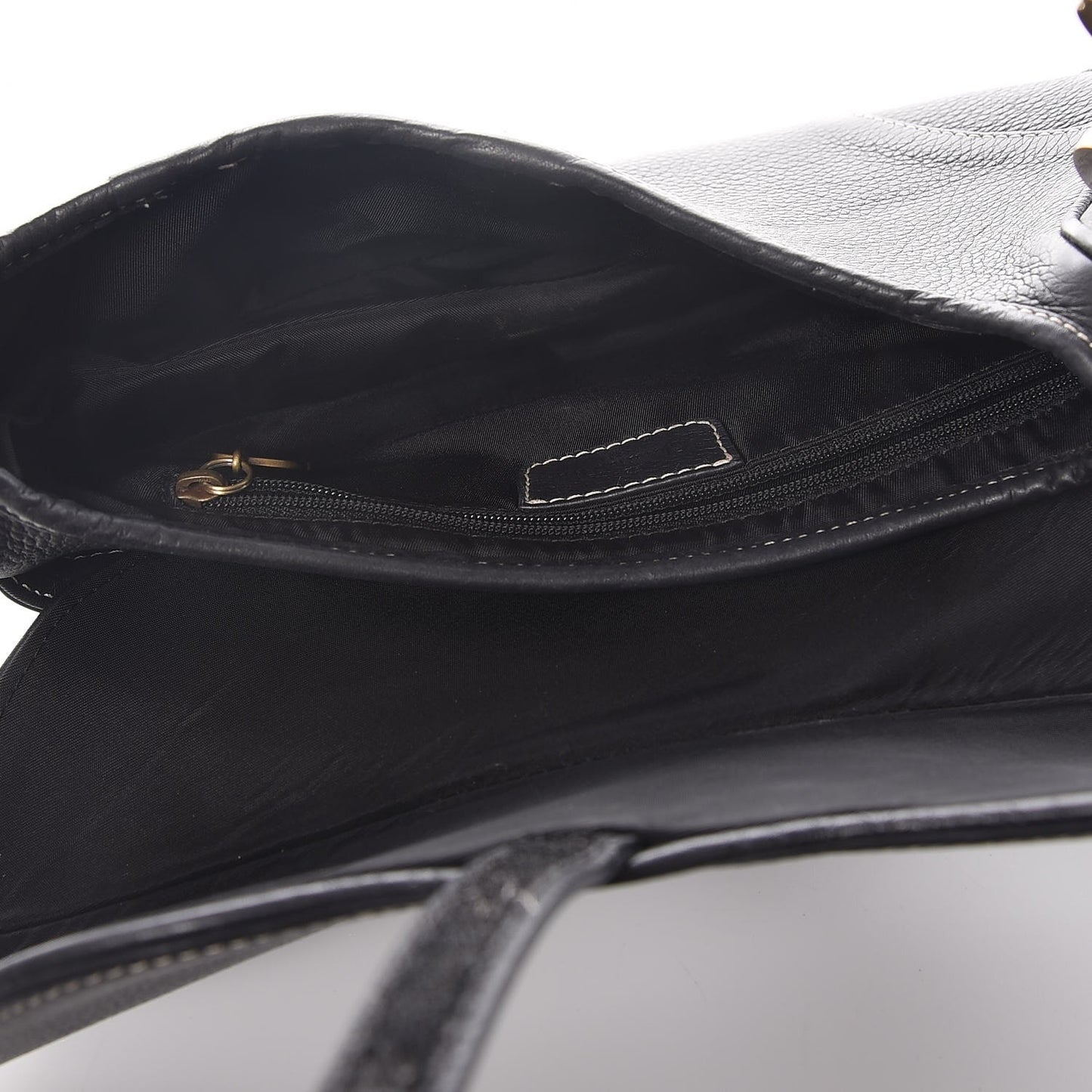 Calfskin Saddle Bag Black