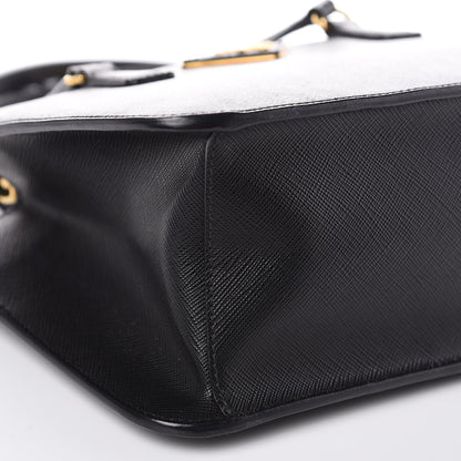 Prada Saffiano Mini Double Zip Tote Black 8 of 9