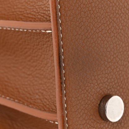 Saint Laurent Grained Calfskin Topstitch Small Sac De Jour Cognac 11 of 11