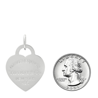 Tiffany Sterling Silver Large Return to Tiffany Heart Tag Charm 2 of 3