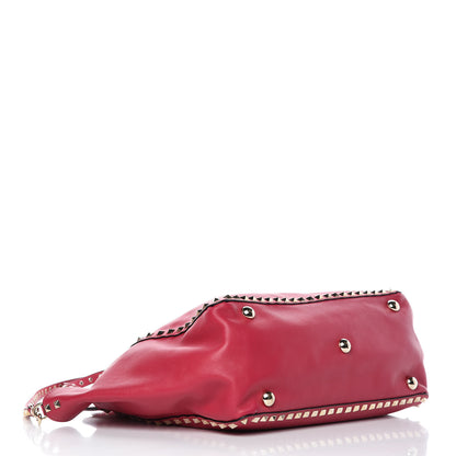 Valentino Garavani Vitello Medium Rockstud Tote Cyclamin 5 of 14
