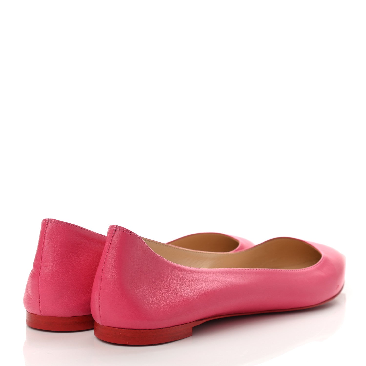 Christian Louboutin Shiny Nappa Ballalla Flats 38.5 Darling 4 of 7
