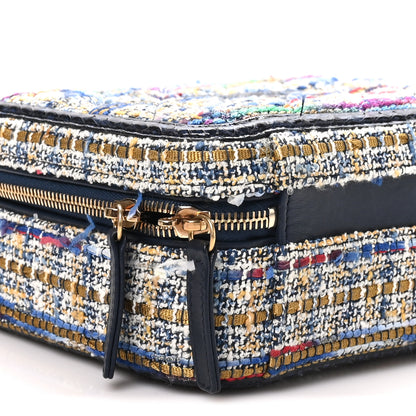 Chanel Tweed Snakeskin Quilted Medium CC Filigree Vanity Case Multicolor 9 of 10