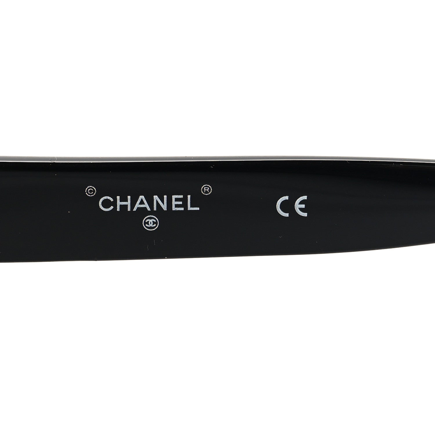 Chanel Acetate Crystal CC Shield Sunglasses 71432A Black Silver 5 of 8