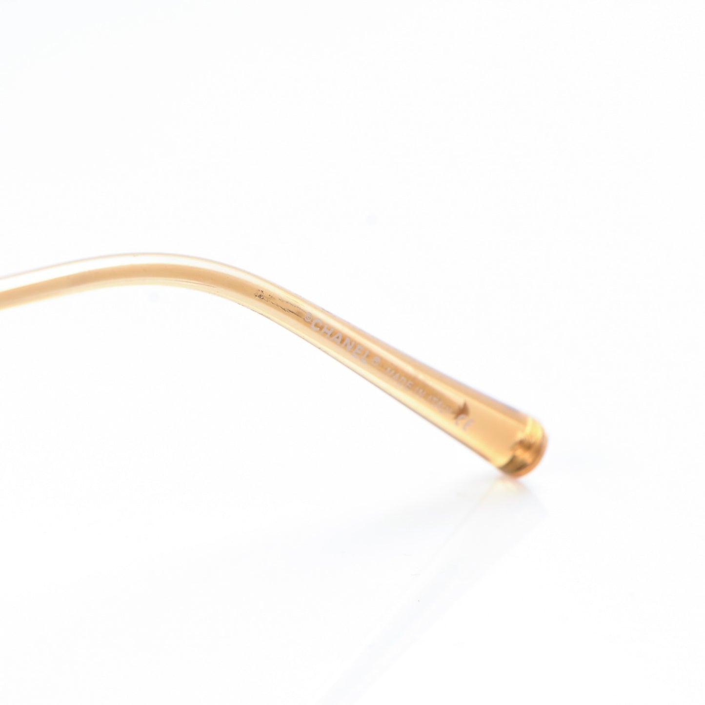 Crystal CC Logo Sunglasses 4073-B Gold