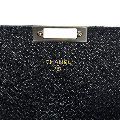 Chanel Caviar Quilted Medium Golden Class Pouch Black 5 of 7