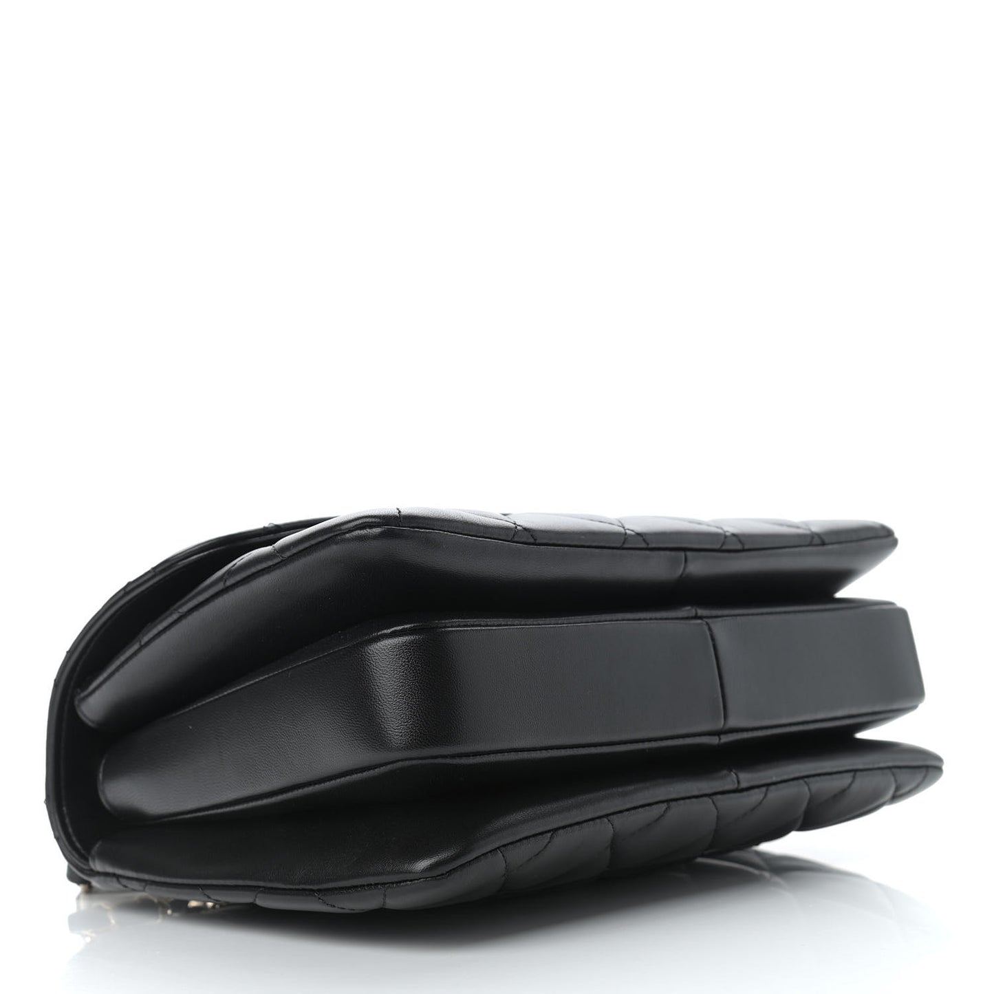 Lambskin Quilted Small Trendy CC Dual Handle Flap Bag Black