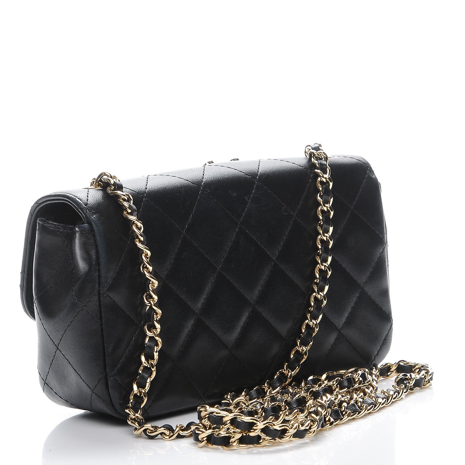 Chanel Lambskin Quilted Extra Mini V For Victory Flap Black 3 of 8