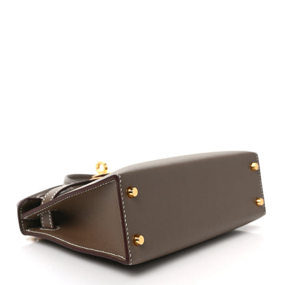 Hermes Epsom Mini Kelly Sellier 20 Etoupe 4 of 9