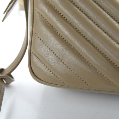 Saint Laurent Calfskin Matelasse Monogram Lou Camera Bag Dark Latte 11 of 14