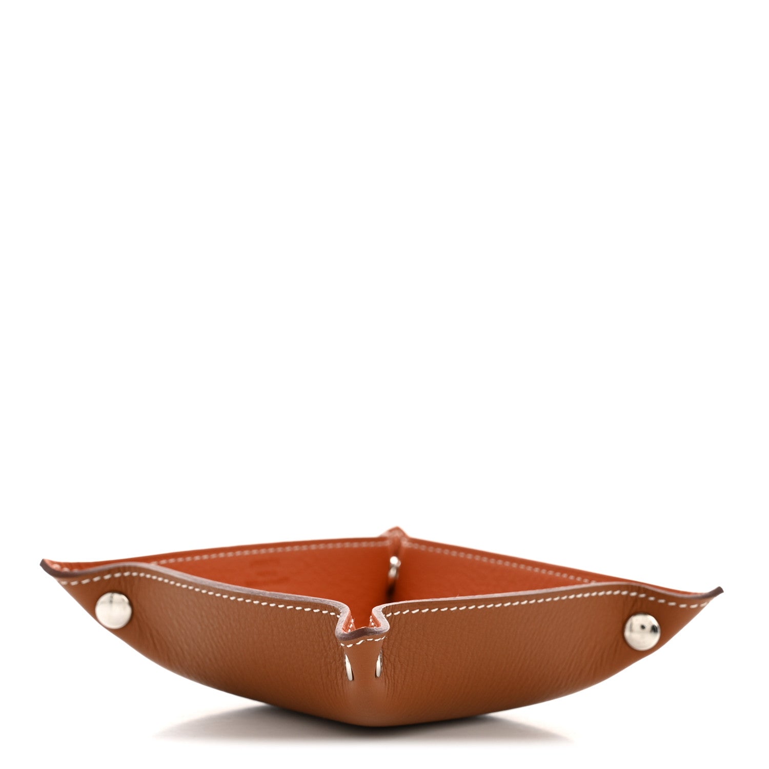 Hermes Taurillon Clemence Mises et Relances Change Tray Potiron Fauve 4 of 7