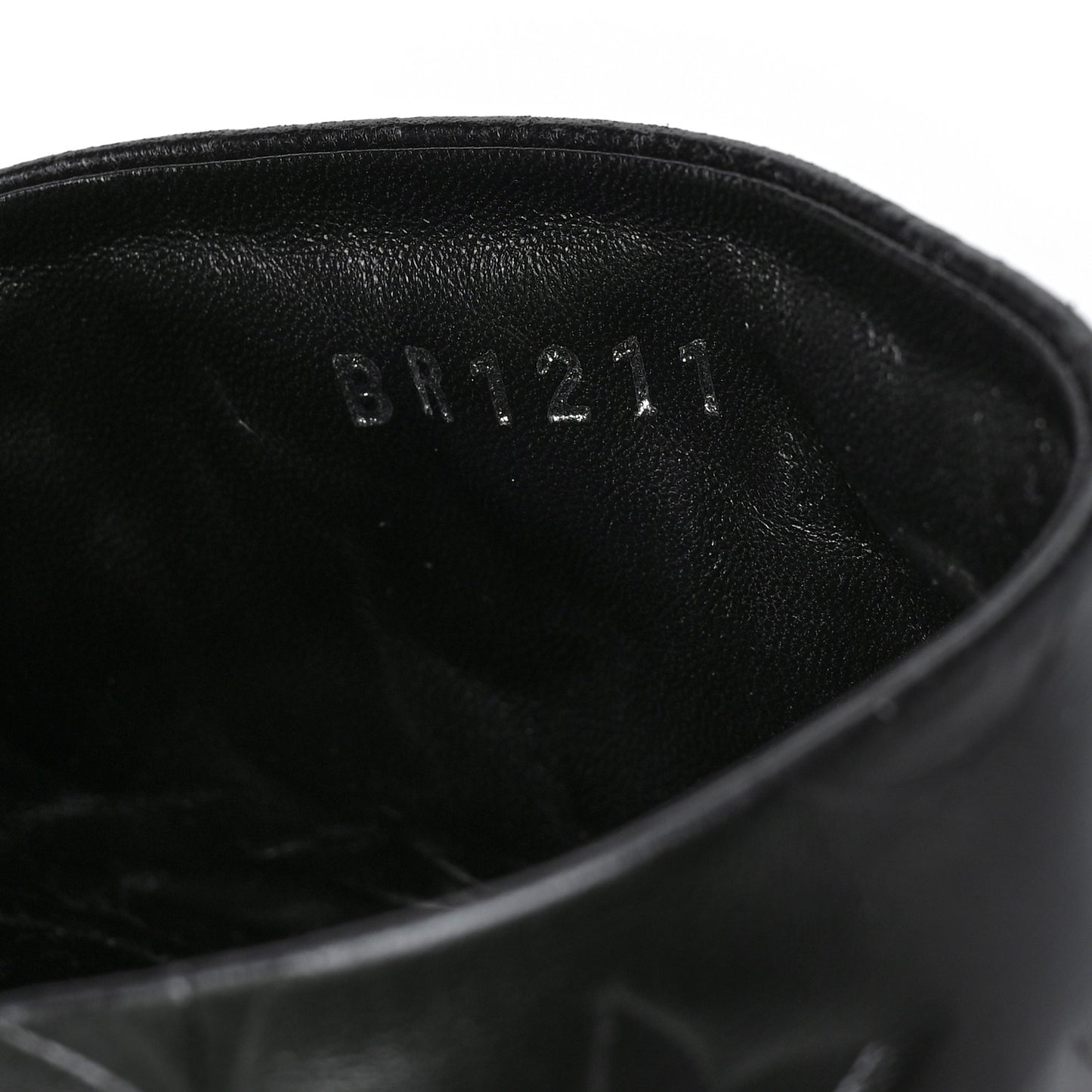 Lambskin Embossed Monogram Revival High Heel Mules 40 Black