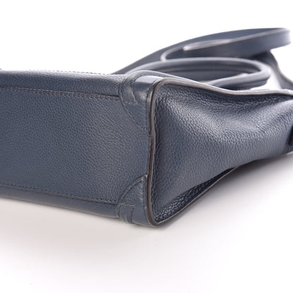 Celine Drummed Calfskin Nano Luggage Orage 9 of 9