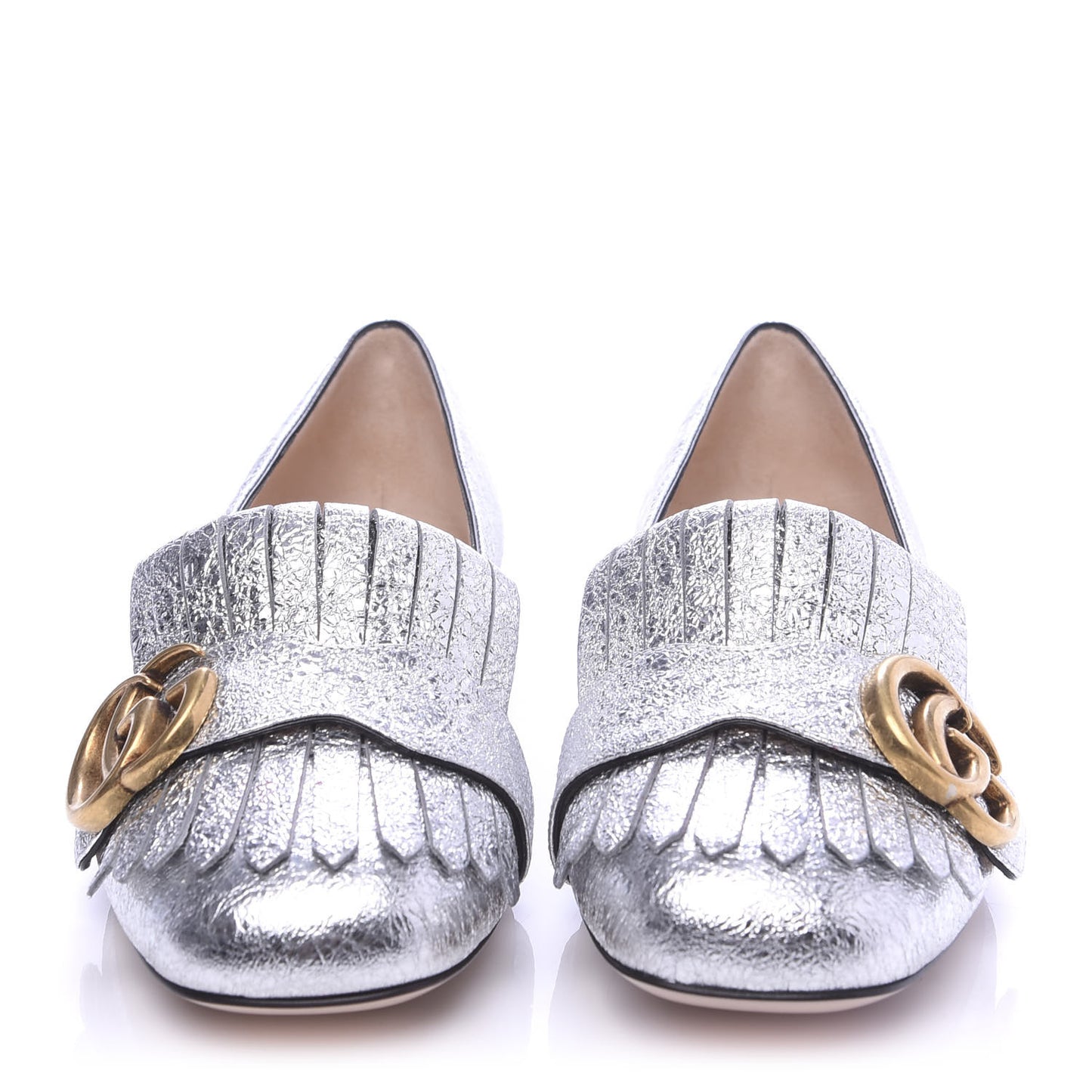 Galassia GG Marmont Fringe Flats 35 Argento