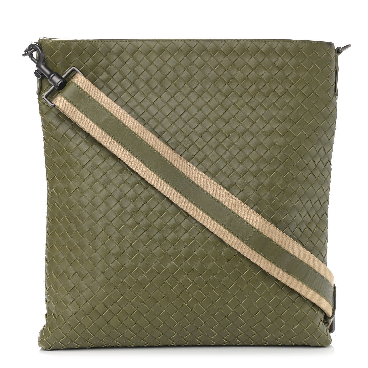 Bottega Veneta Nappa Intrecciato VN Crossbody Messenger Bag Mud 1 of 10