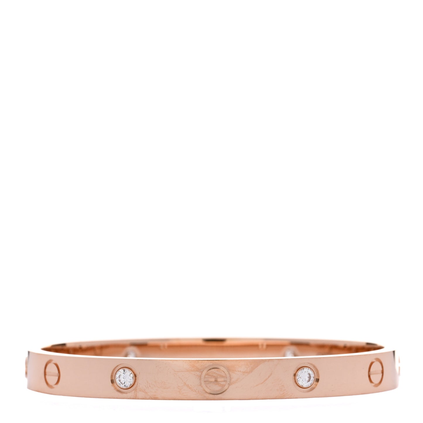 18K Pink Gold 4 Diamond LOVE Bracelet 16