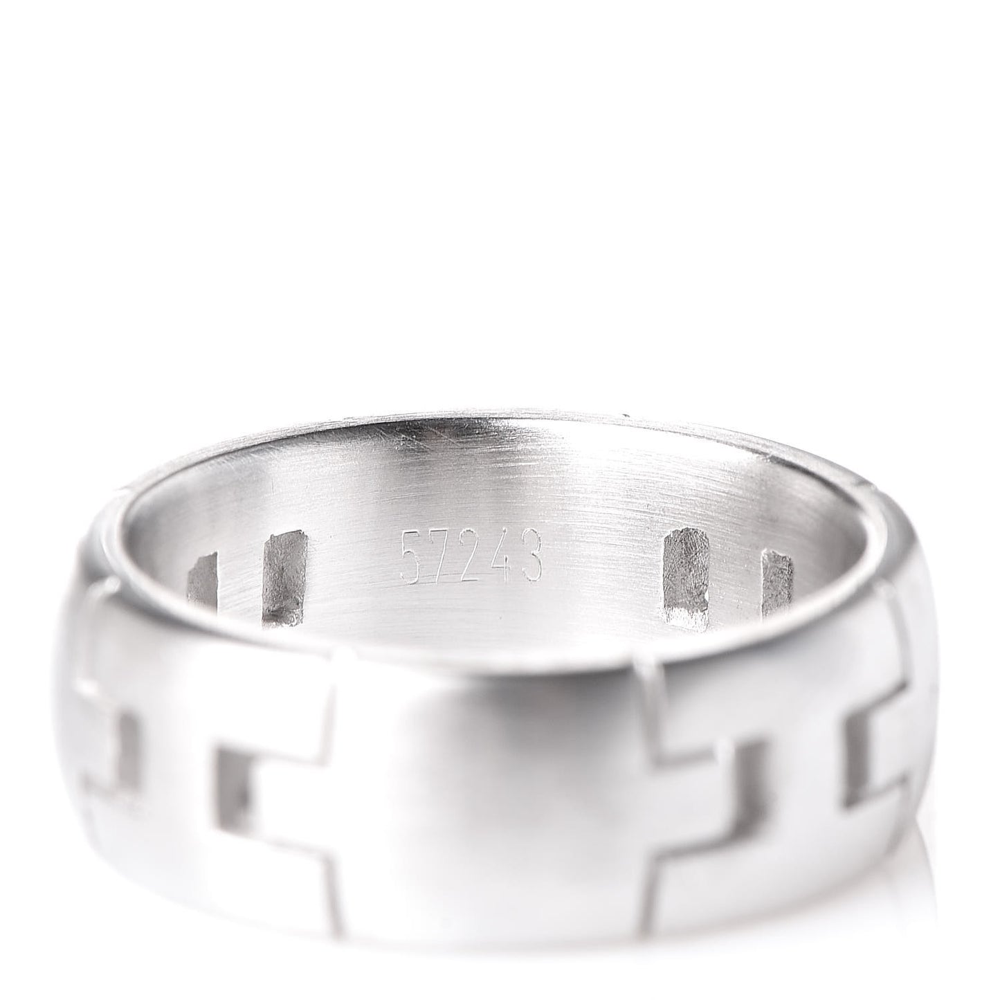 18K White Gold Hercules H Band Ring 49 4.75