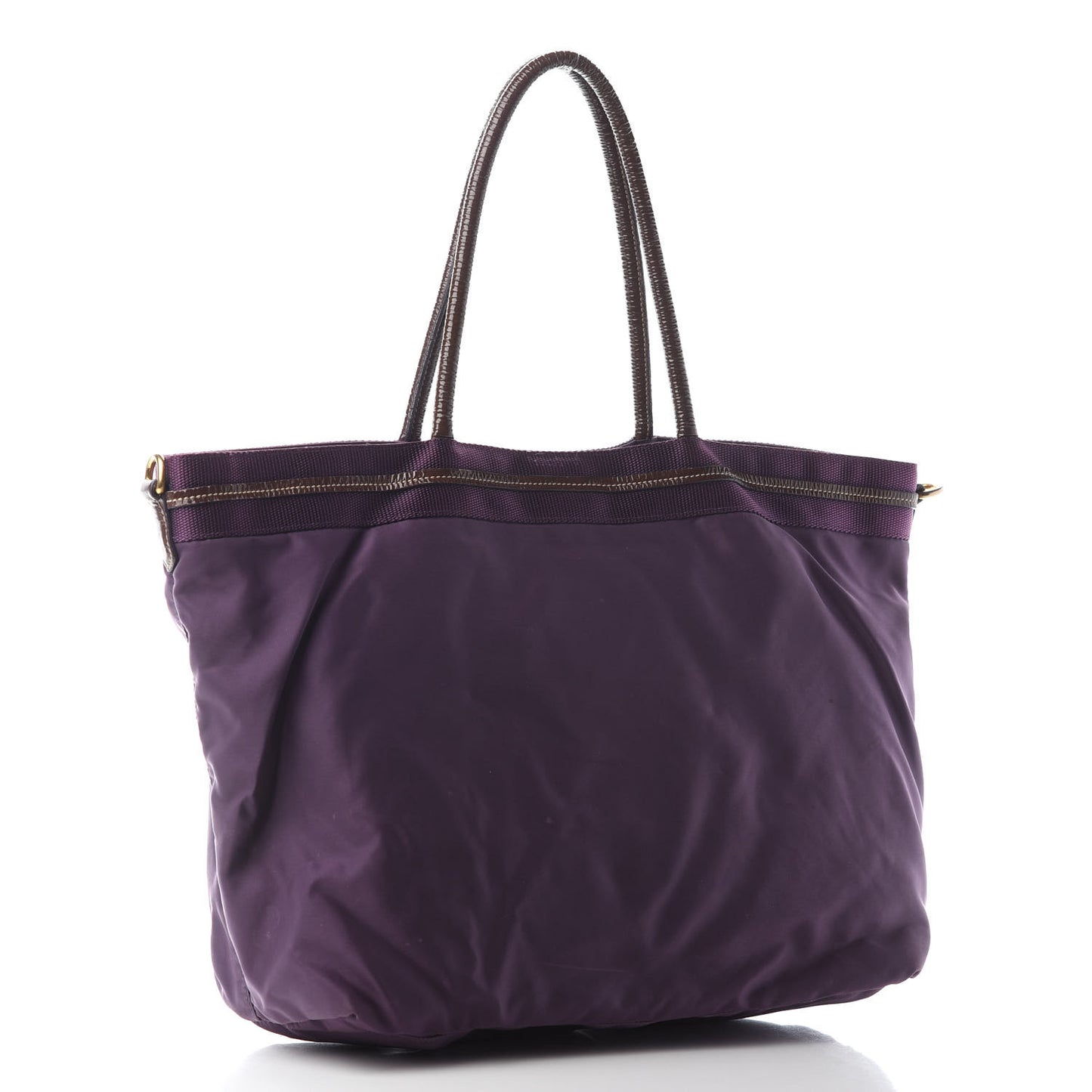 Tessuto Nylon Jacquard Logo Tote Viola