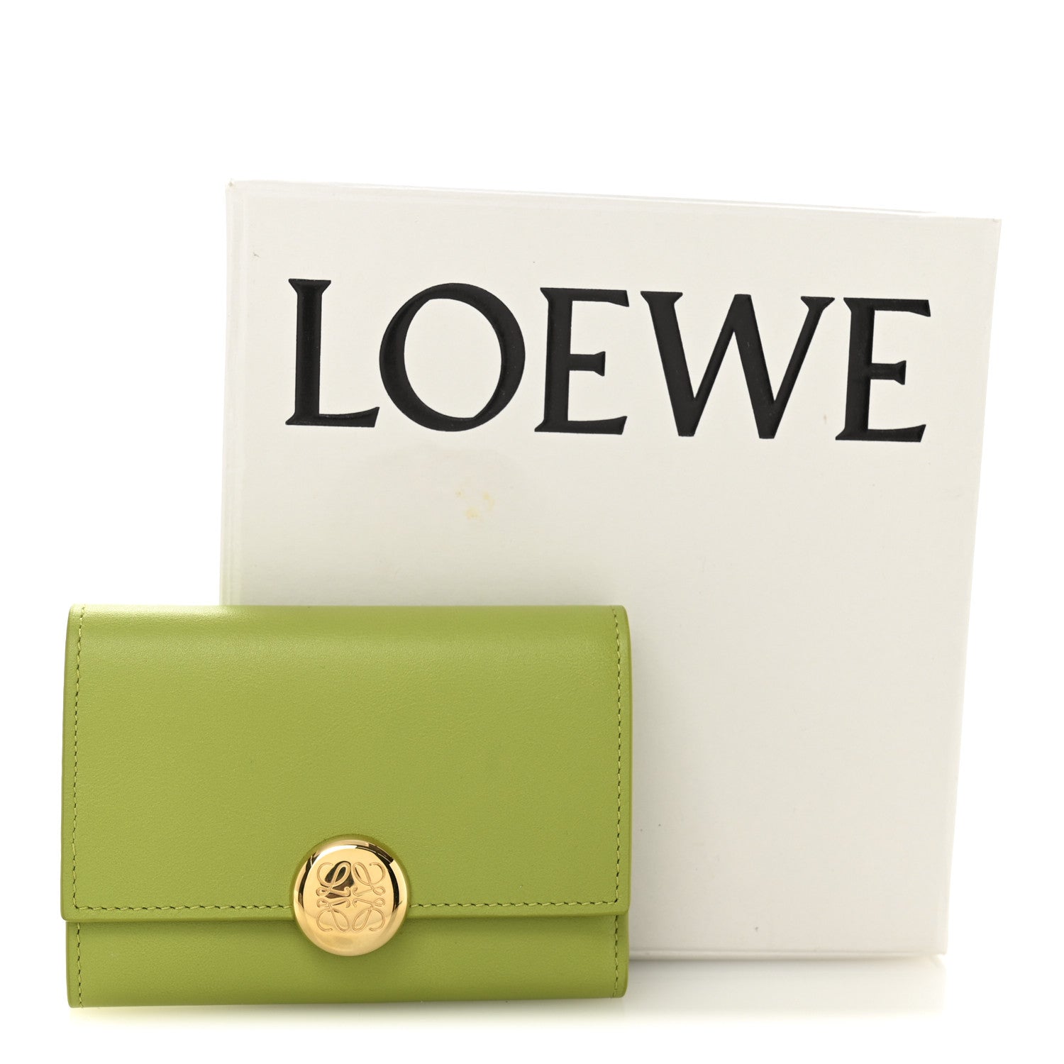 Loewe Nappa Calfskin Small Vertical Wallet Green 8 of 8
