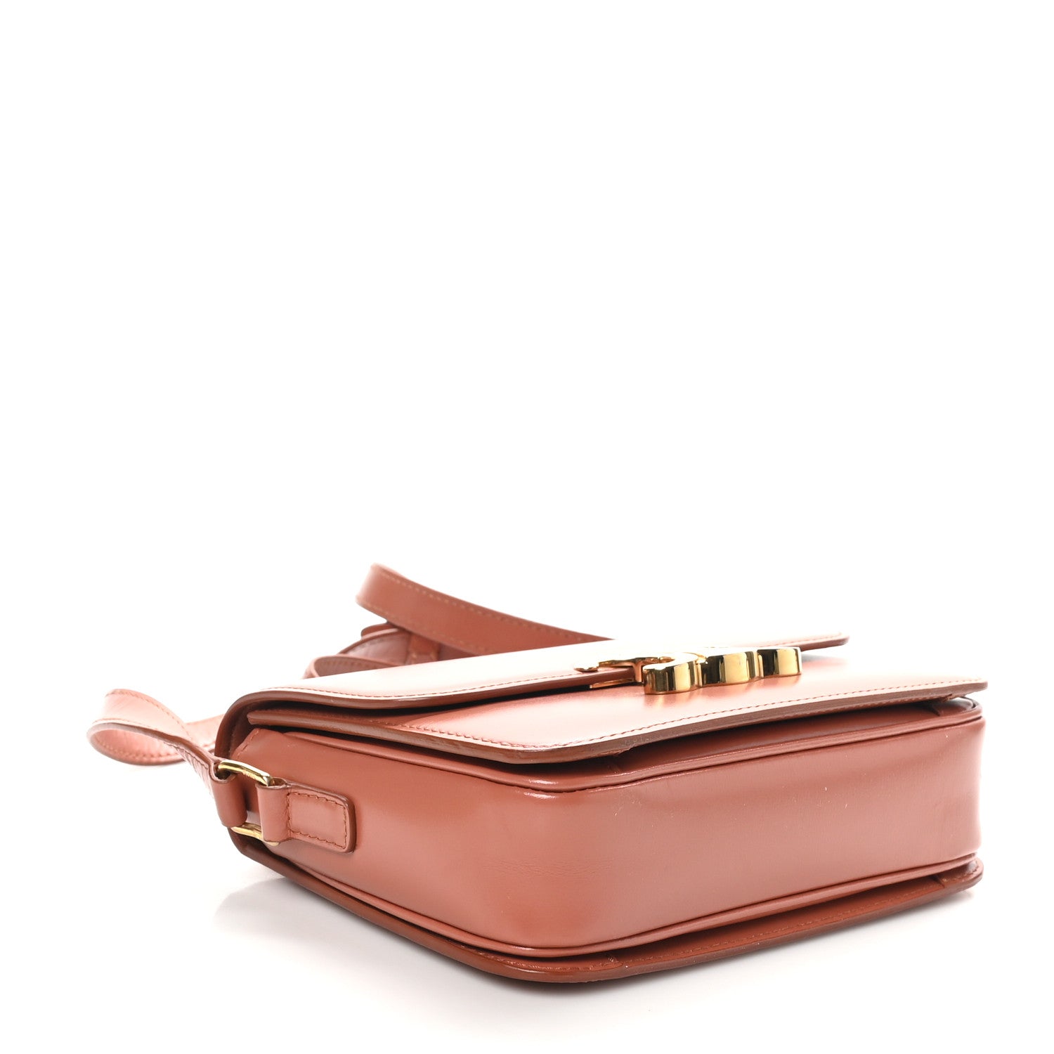 Celine Shiny Calfskin Teen Triomphe Terracotta 4 of 9