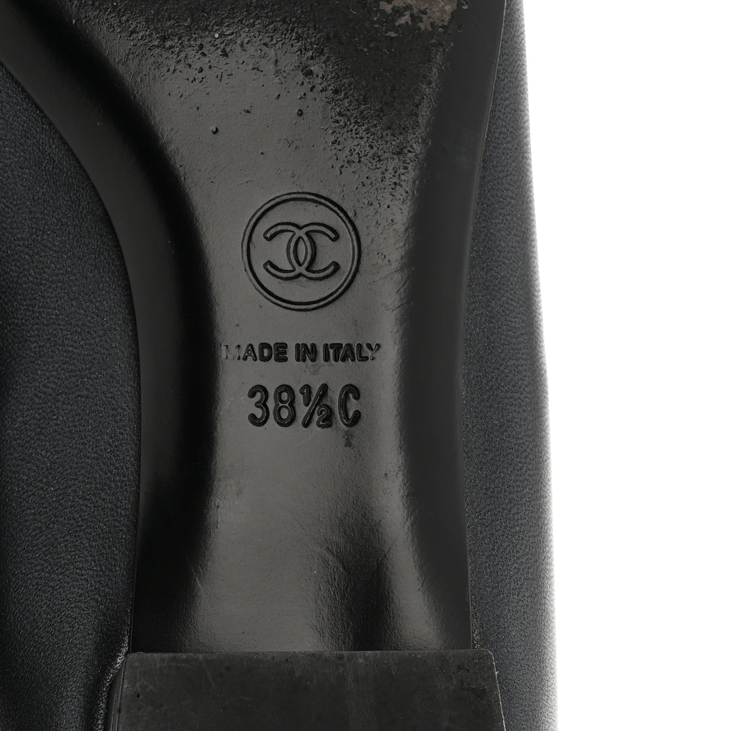 Chanel Lambskin Cap Toe Ballerina Flats 38.5 Dark Navy Black 7 of 10