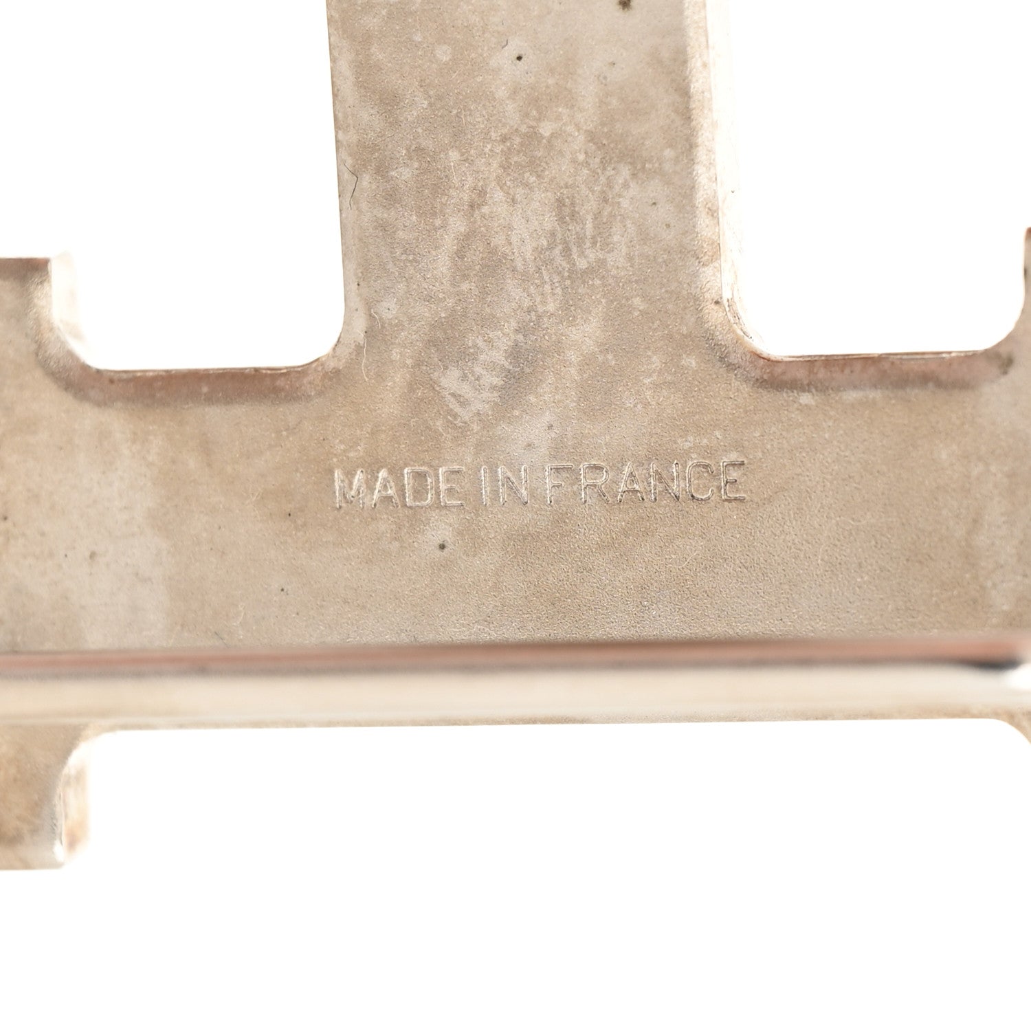 Hermes Brushed Palladium 32mm H Belt Buckle 4 of 4