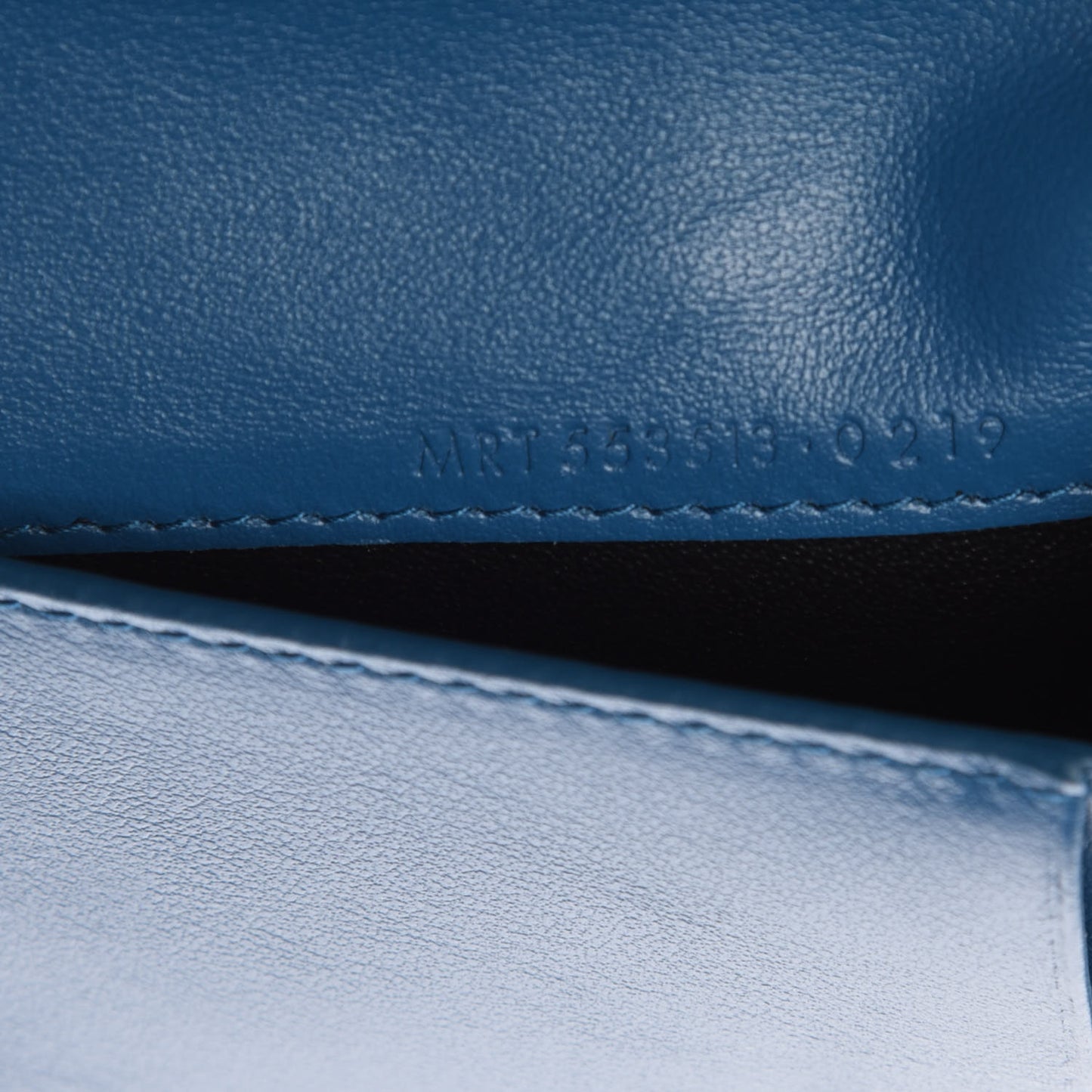 Calfskin Star Print Monogram Fragments Wallet Blue