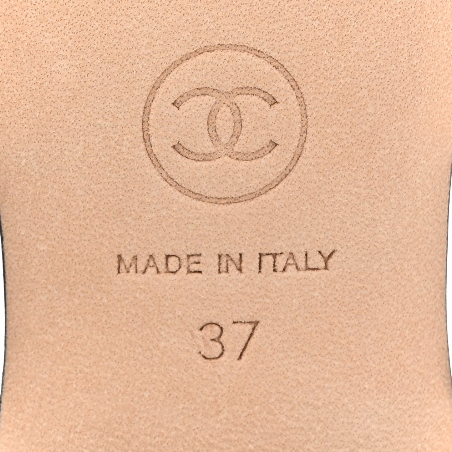 Lambskin Logo CC Turnlock Sandals 37 Black