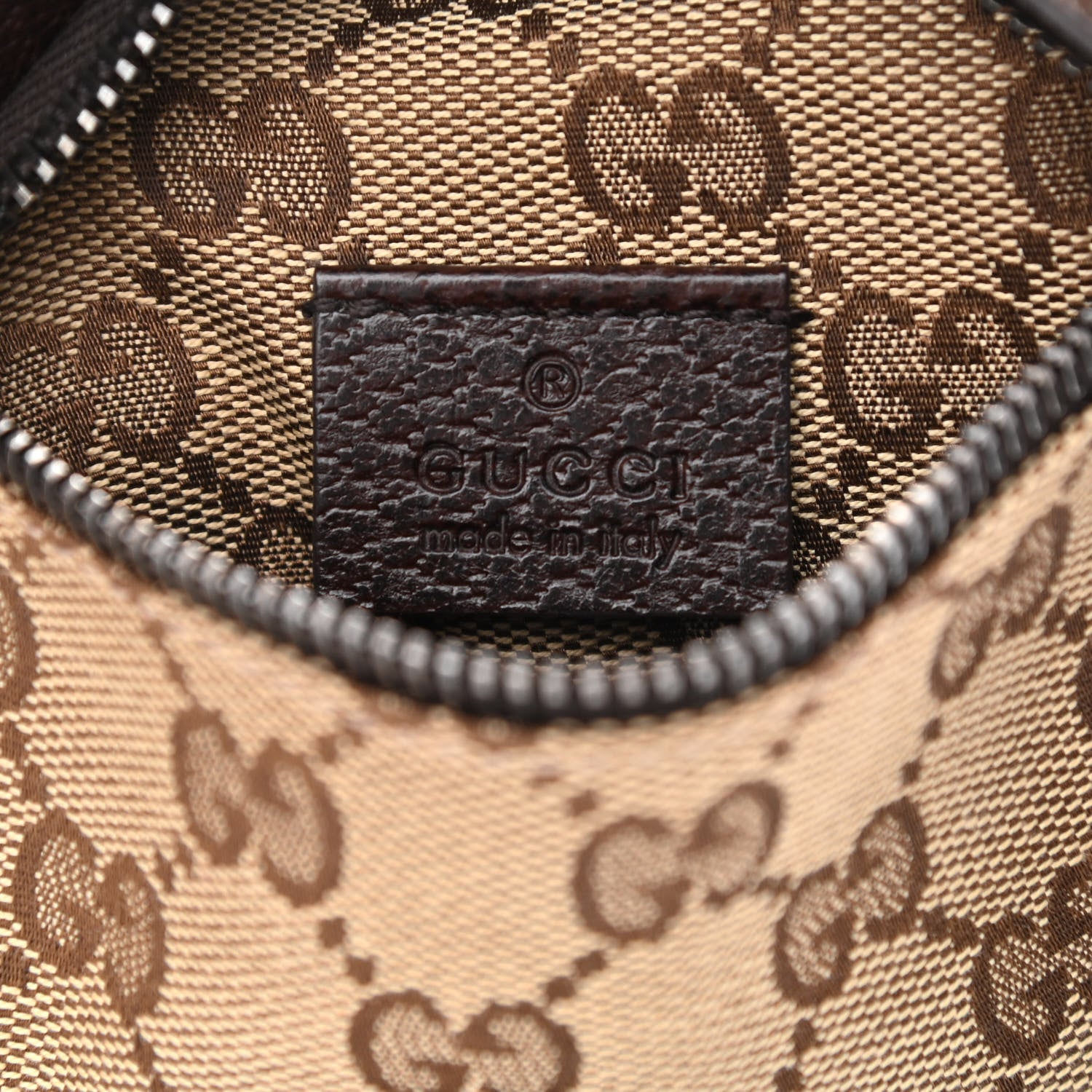 Gucci GG Monogram Double Pocket Belt Bag Dark Brown 7 of 13