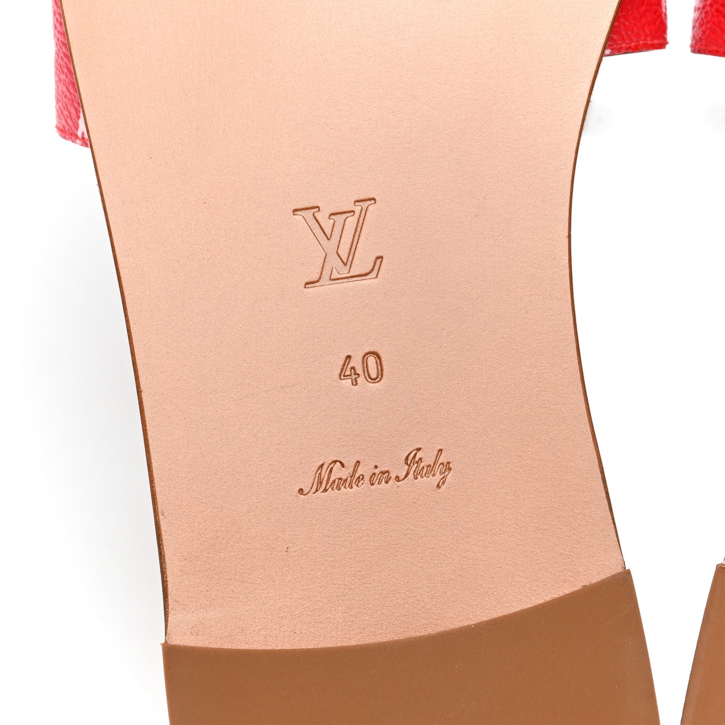 Monogram Escale Lock It Flat Mule 40 Rouge