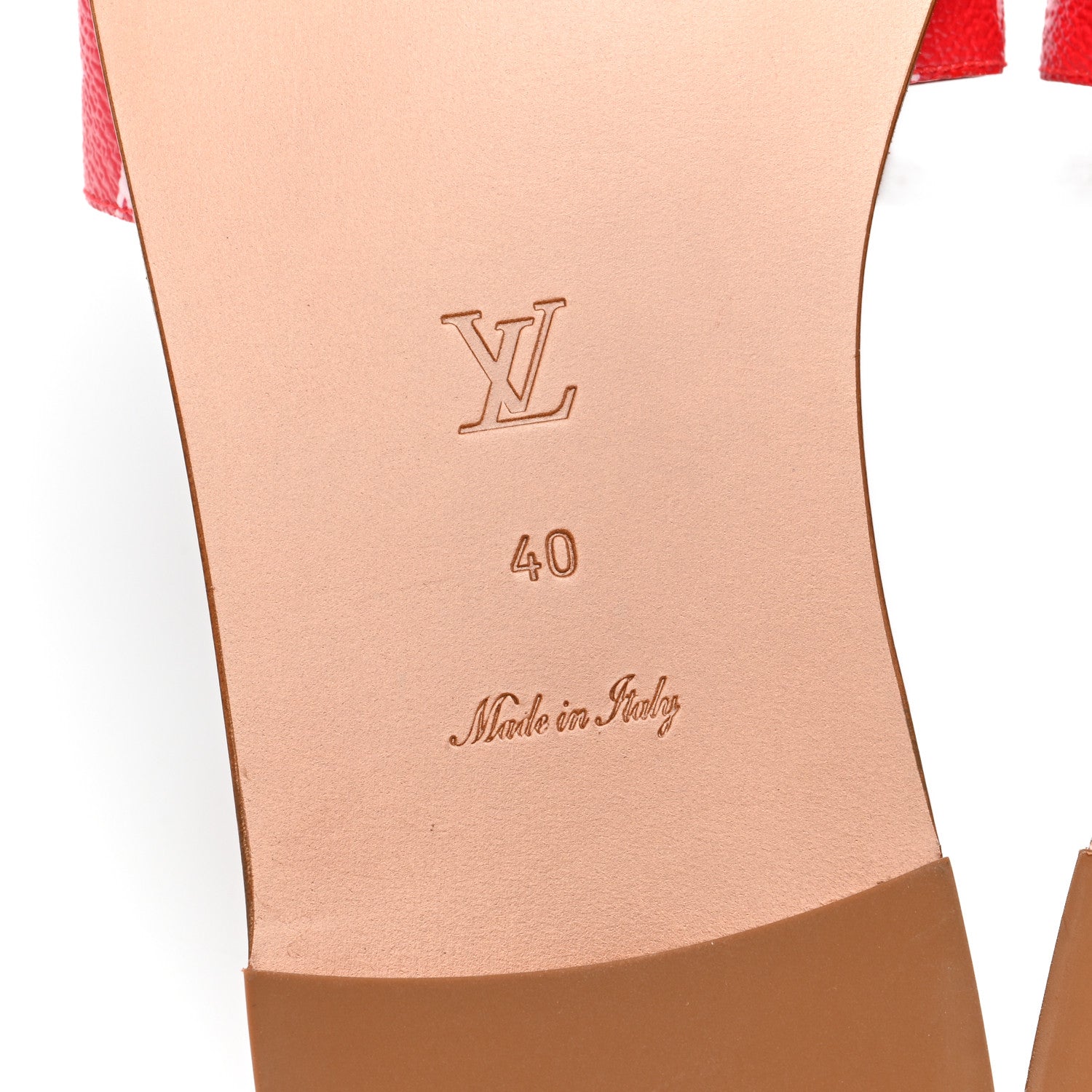 Louis Vuitton Monogram Escale Lock It Flat Mule 40 Rouge 6 of 7