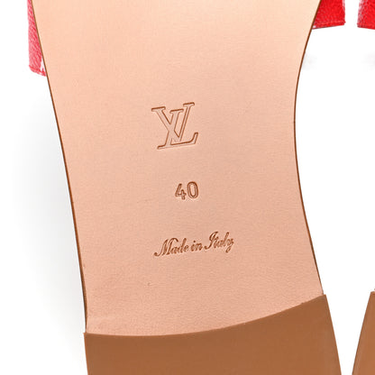 Louis Vuitton Monogram Escale Lock It Flat Mule 40 Rouge 6 of 7