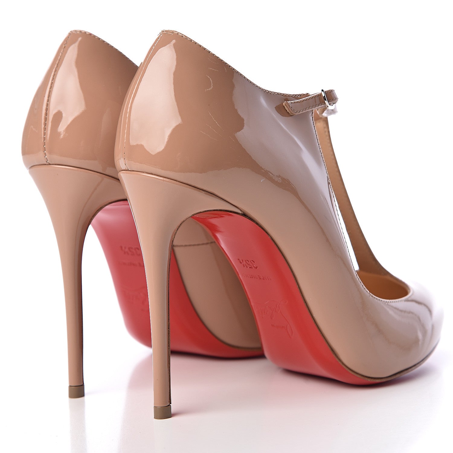 Christian Louboutin Patent Tpoppins 100 Pumps 35.5 Nude 4 of 11
