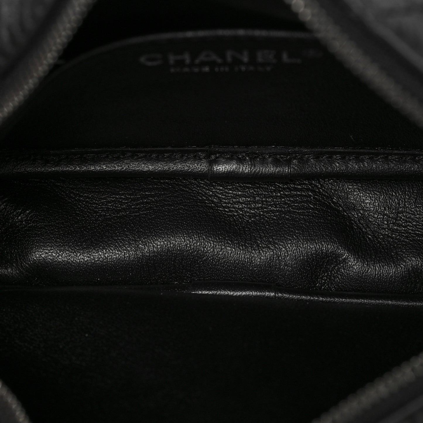 Aged Calfskin Quilted Mini Reissue Camera Case Black