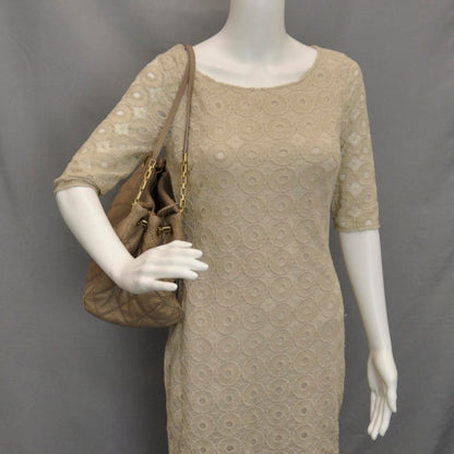 Chanel Calfskin Quilted Large Retro Chain Tote Beige 2 of 9