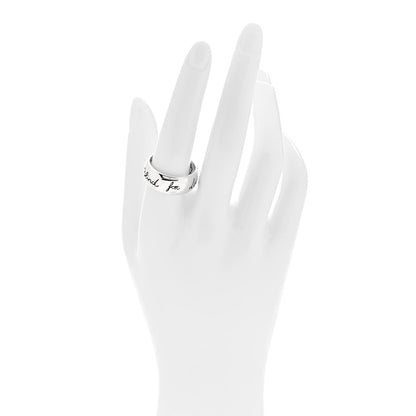 Gucci Sterling Silver Wide Blind for Love Band Ring 60 9.25 2 of 5