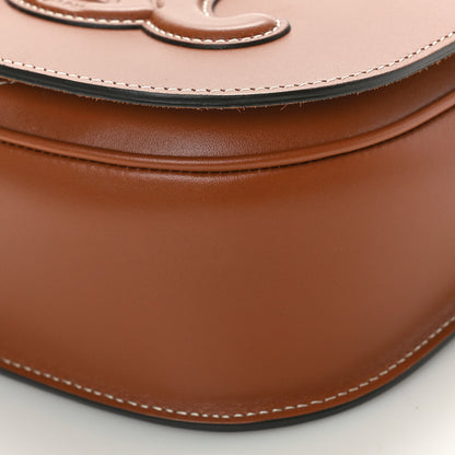 Celine Smooth Calfskin Cuir Triomphe Folco Crossbody Bag Tan 9 of 9