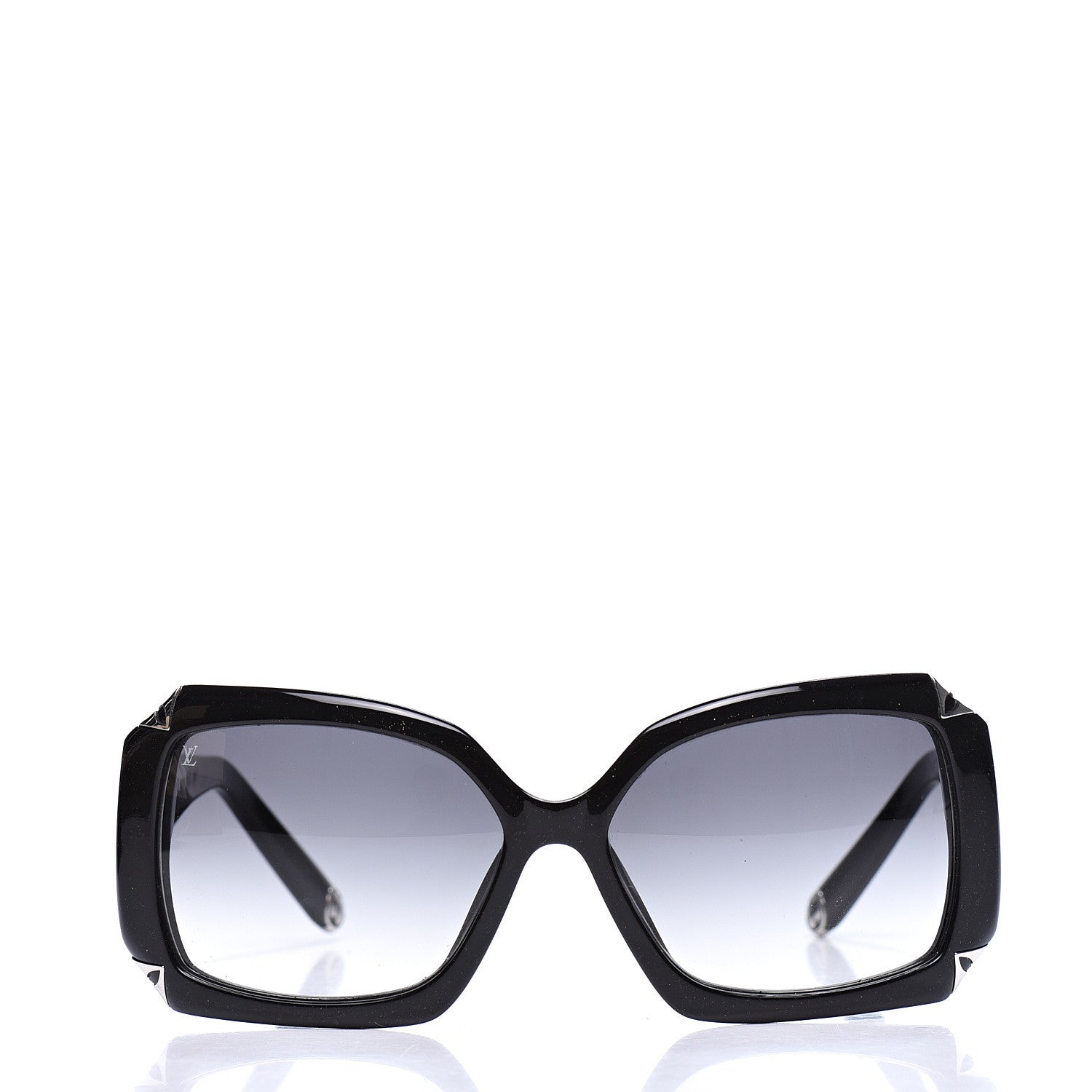 Louis Vuitton Acetate Hortensia Sunglasses Z0365W Black Glitter 2 of 8