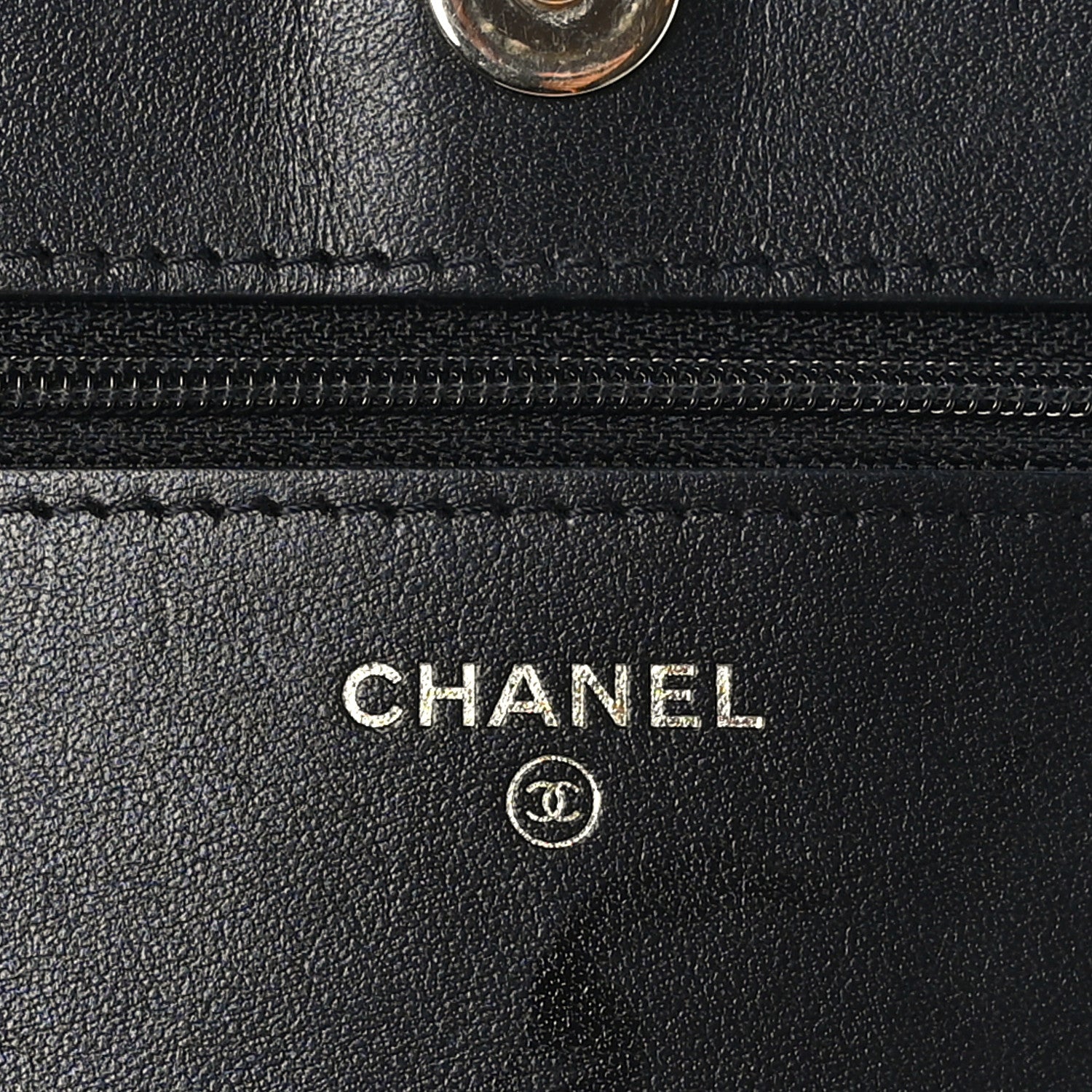 Chanel Caviar Camellia Embossed Wallet On Chain WOC Black 6 of 11
