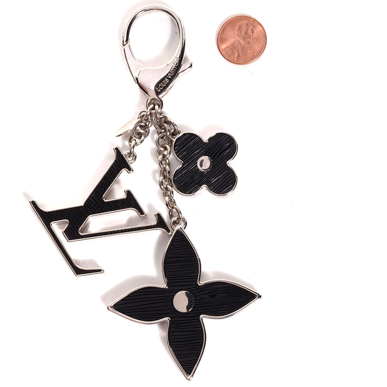 Louis Vuitton Electric Epi Fleur d'Epi Bag Charm Black 2 of 5