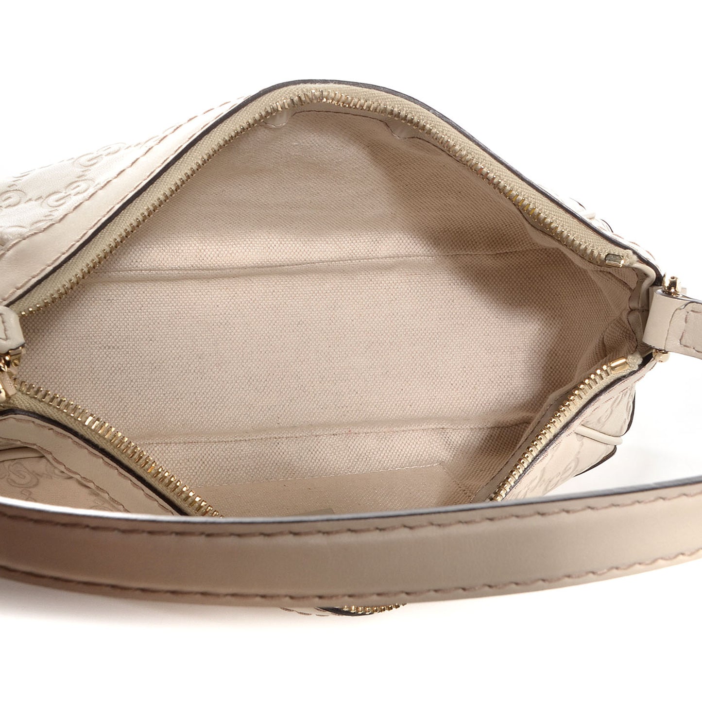 Guccissima Small Mayfair Bow Detail Shoulder Bag Off White