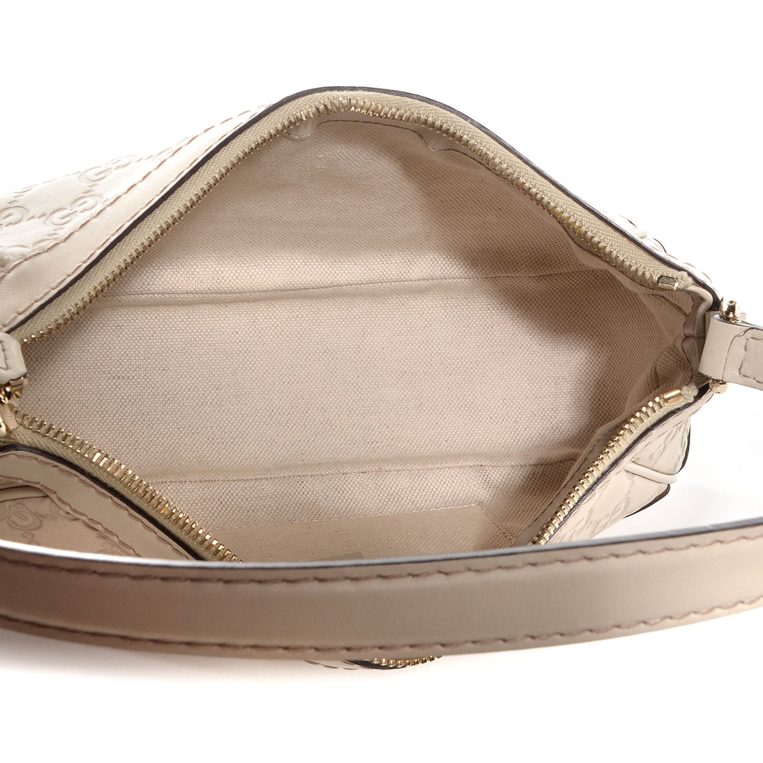 Gucci Guccissima Small Mayfair Bow Detail Shoulder Bag Off White 5 of 9
