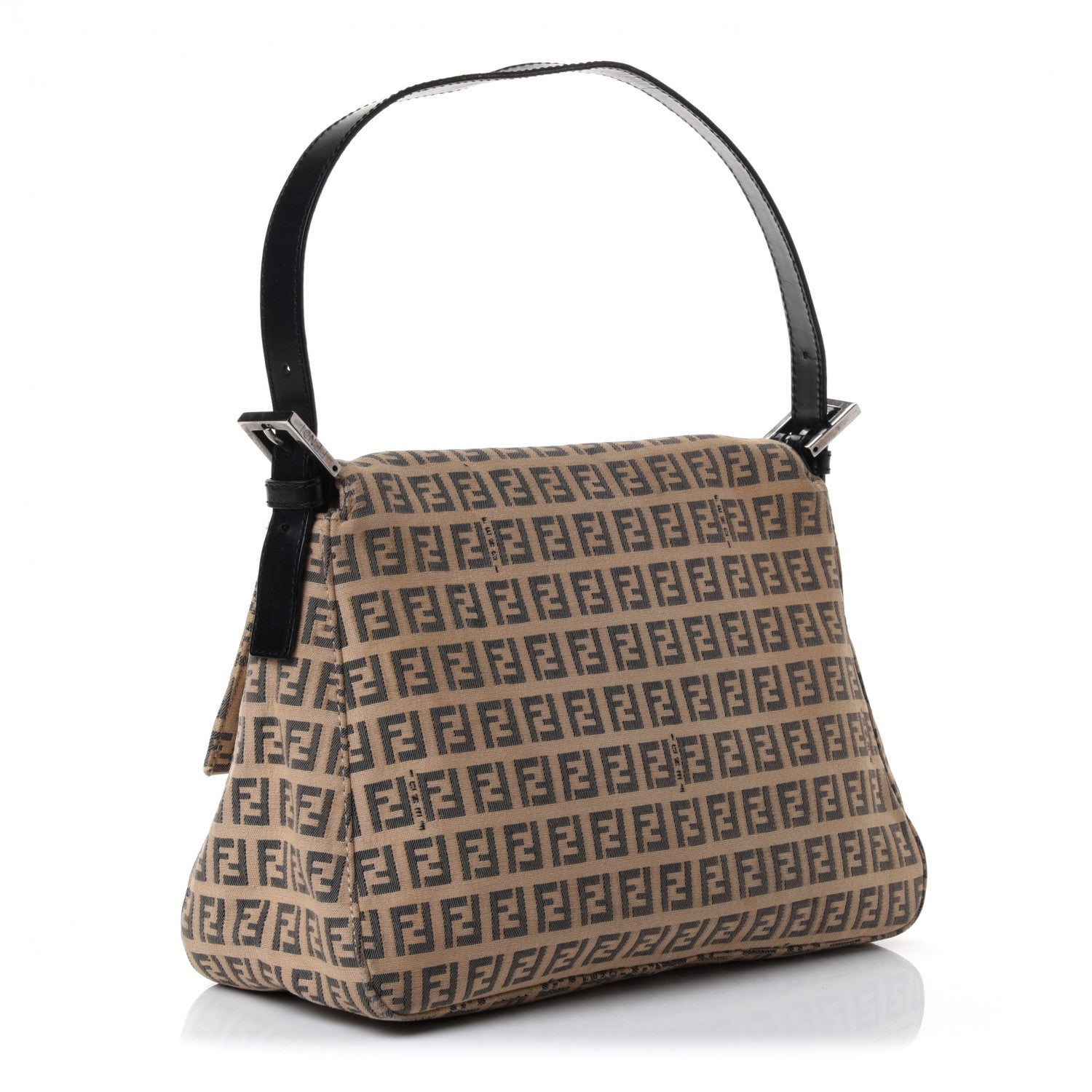 Fendi Zucchino Vitello Mama Baguette Beige Black 2 of 4